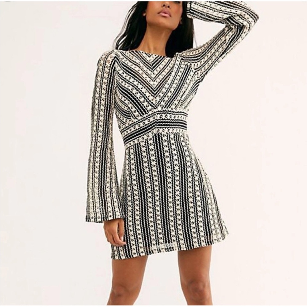 Free People Chiara Crochet Mini Dress